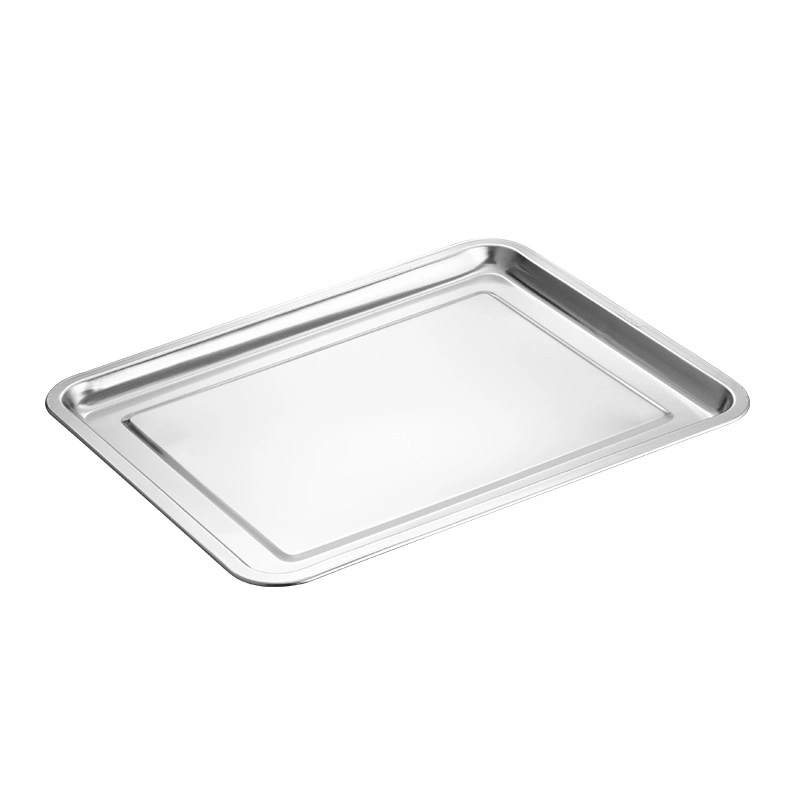 Stainless Steel Baking Tray Restaurant Kitchen Food Serving Tray Fruit Vegetable Drain Tray