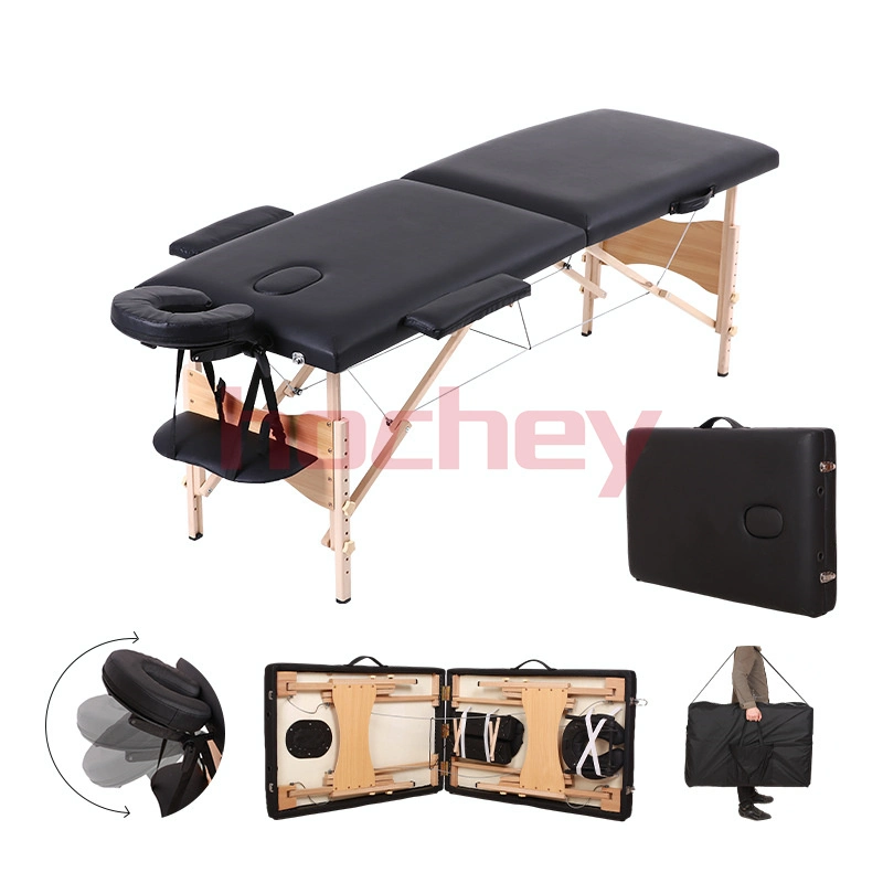 Mesa de massagem profissional portátil Hochey Medical Folding estética SPA Tattoo Mesa de massagem dobrável para cabeleireiro de beleza da cama