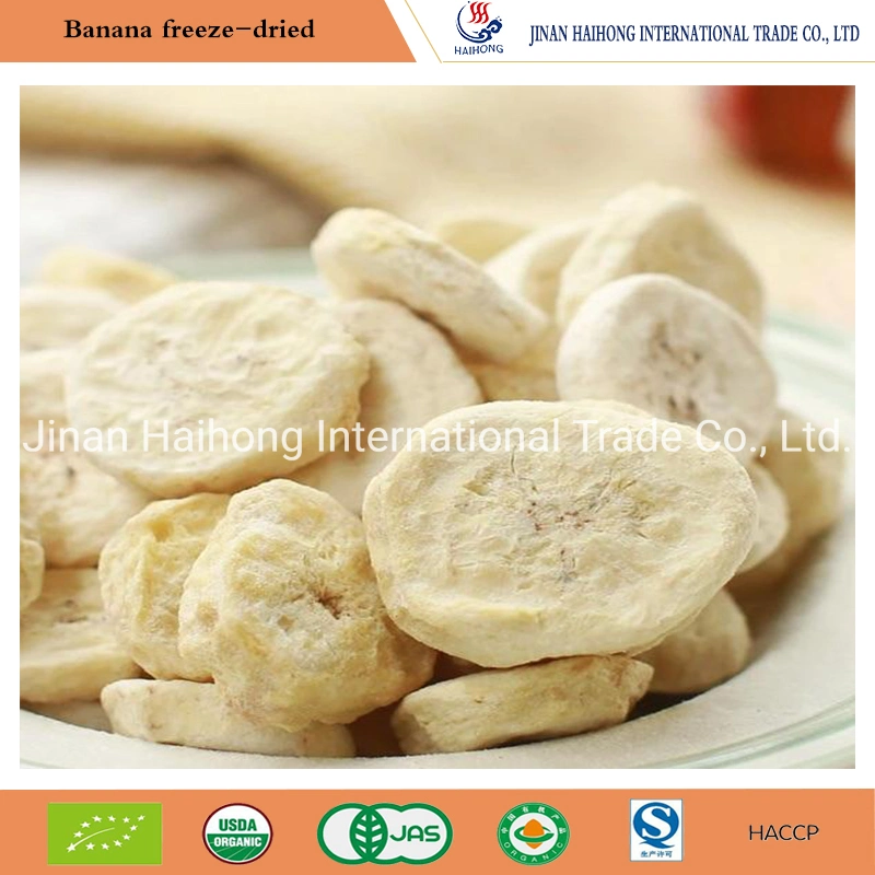 Fd Freeze-Dried Banana Chips deshidratado de frutas y hortalizas frutos secos a granel Snack fabricantes suministran