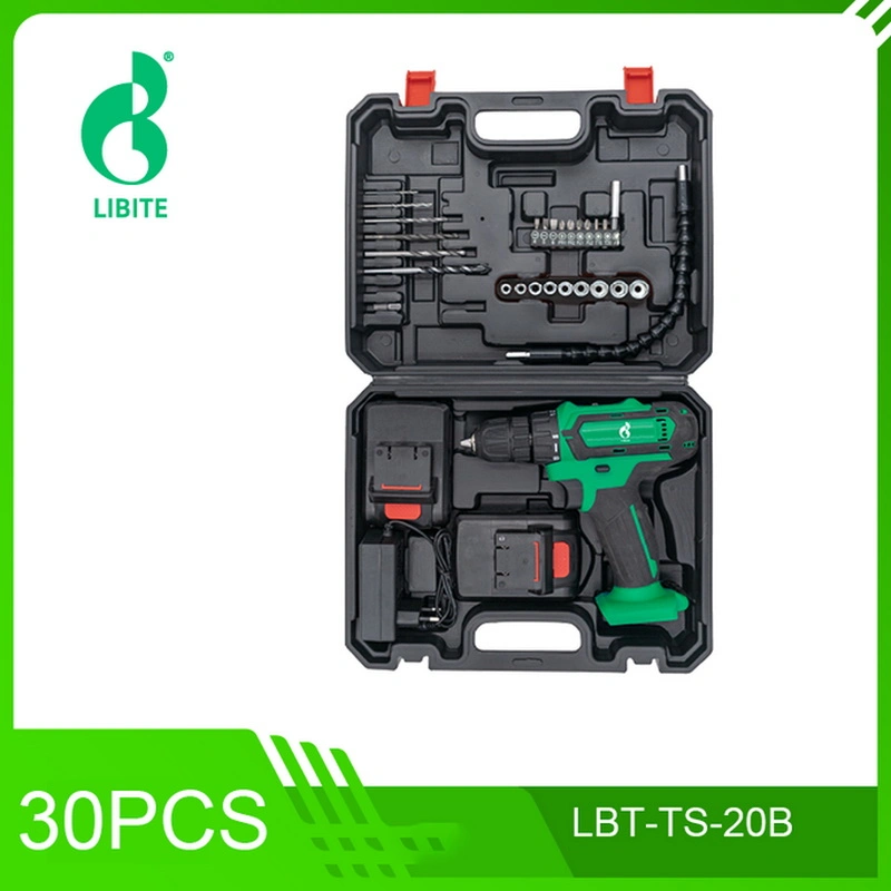 Libite 20V perceuse sans fil Batterie au Lithium 30pcs Outils définit