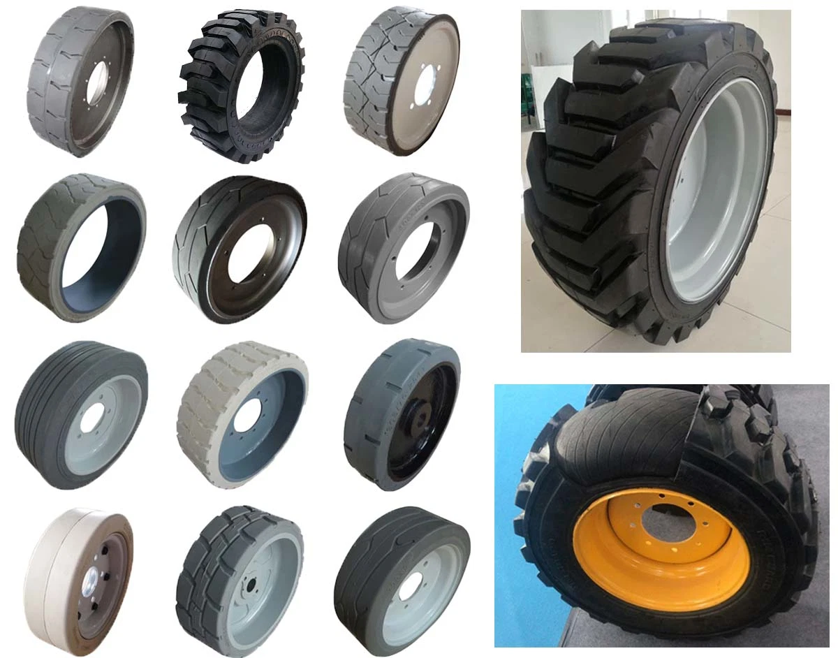 Provide Different Sizes Forklift OTR Solid Tyre Wear-Resistant Industrial Solid Tyre for Skidsteer Loader Aerial Work Platform and Scissor Lift Trailer