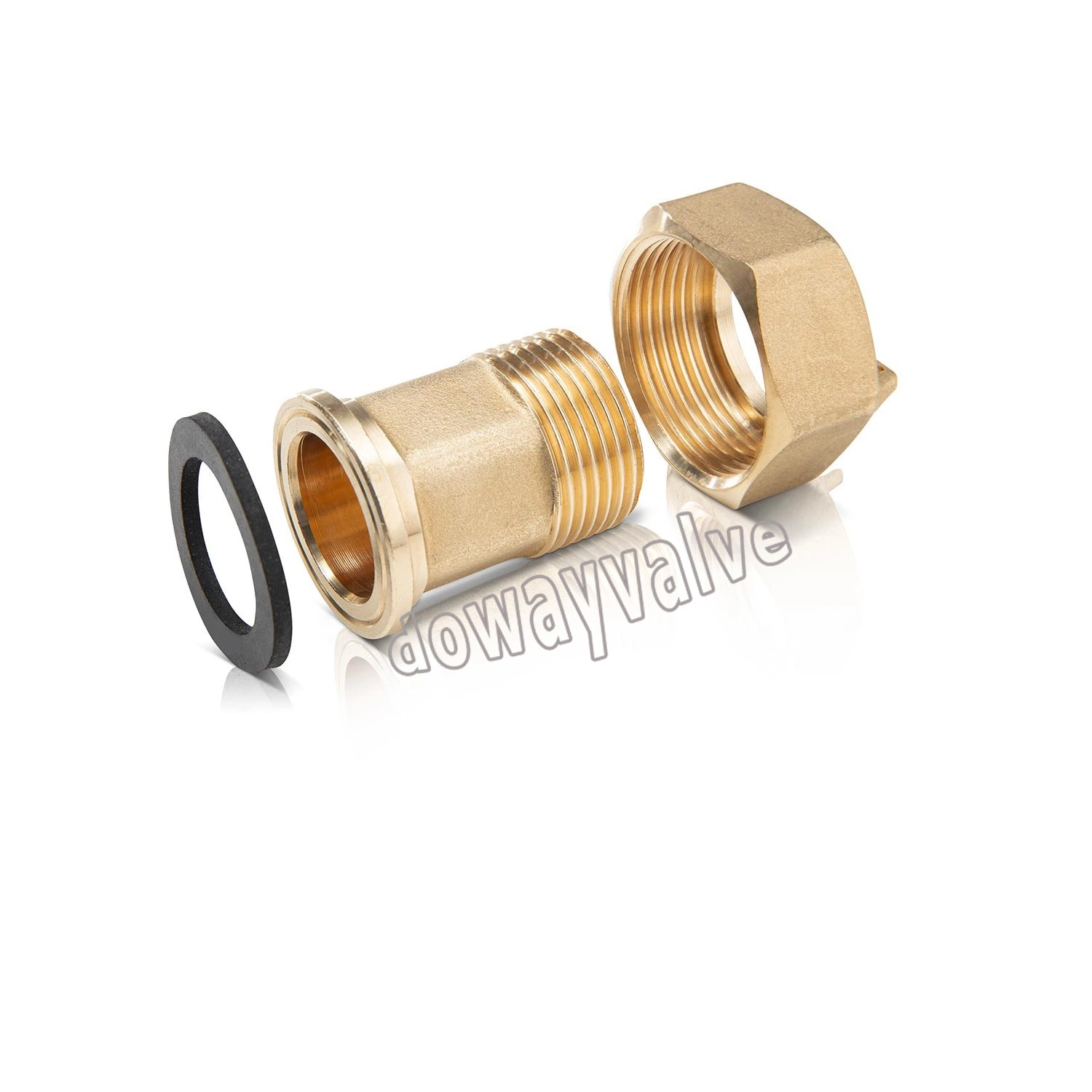 Brass Water Meter Connector Hexagon Nut Brass Water Meter Connector Fitting