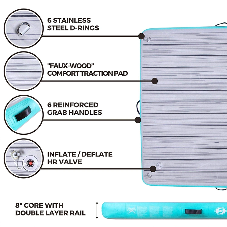 Solstice by Swim Line Top Grado 10' X 8' Lujo Base inflable de tracción Multicolor calidad Premium