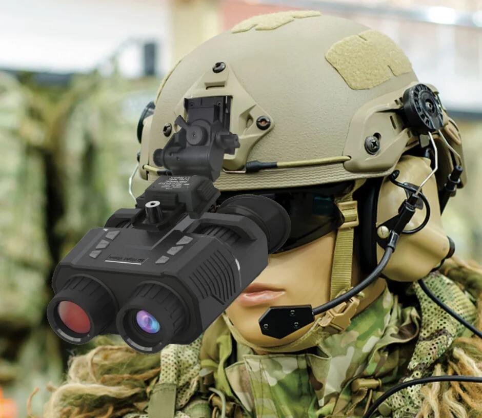 Naked Eyes 3D Display Hands Free Tactical Night Vision Binoculars HD Digital Infrared Head Mounted Helmet Night Vision Goggles