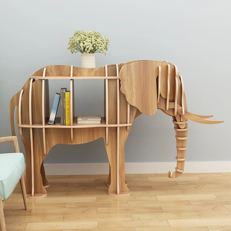 Wooden Animal Style Free Standing Display Rack Home Office Kindergarten School Furniture