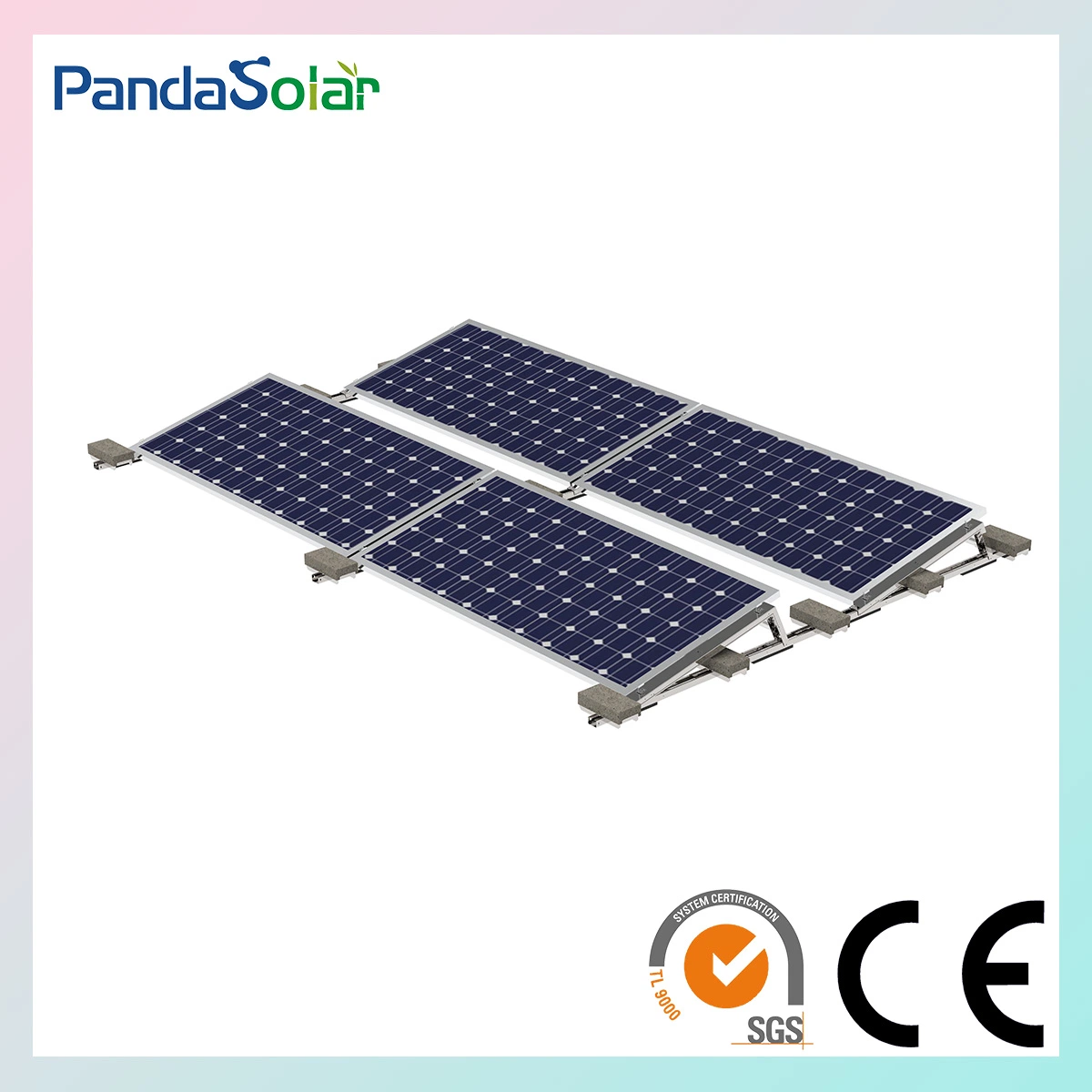 Novo Design PV fornecedores fixo Solar Flat Solar Steek lastro Suportes triangulares