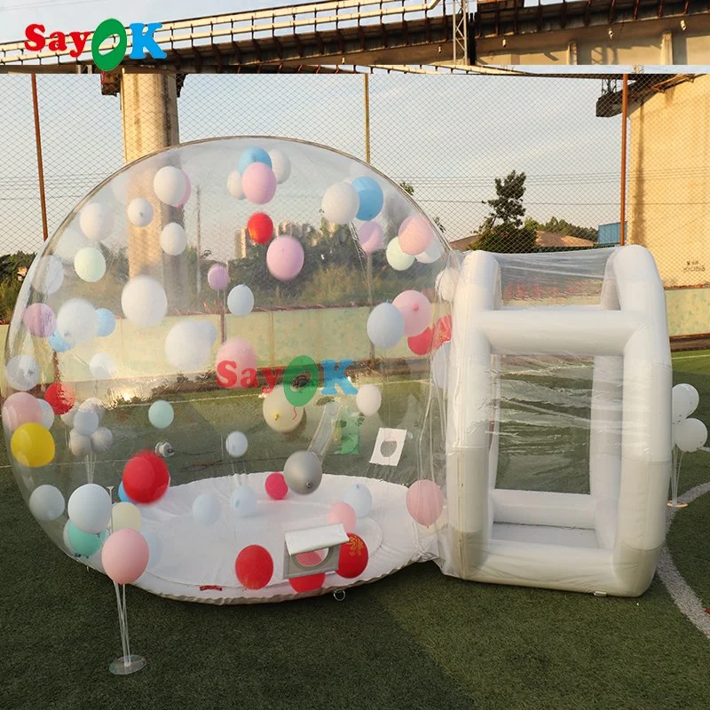 Оптовые детские вечерние шары Fun House Giant Clear Inflatable Crystal Купол Игло прозрачный купол прозрачный надувной бандахильный дом