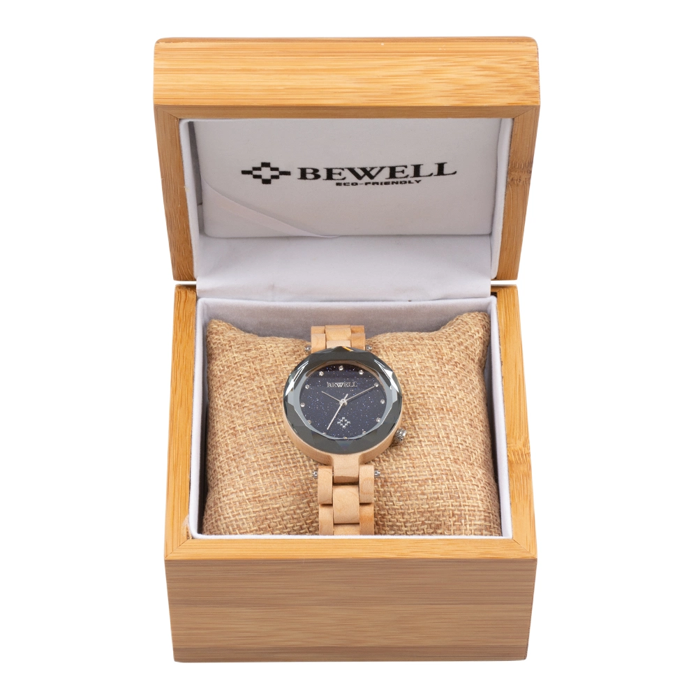 Bewell Handcrafted Wood Original Watches with Band Custom Logo Bamboo Wood Watch