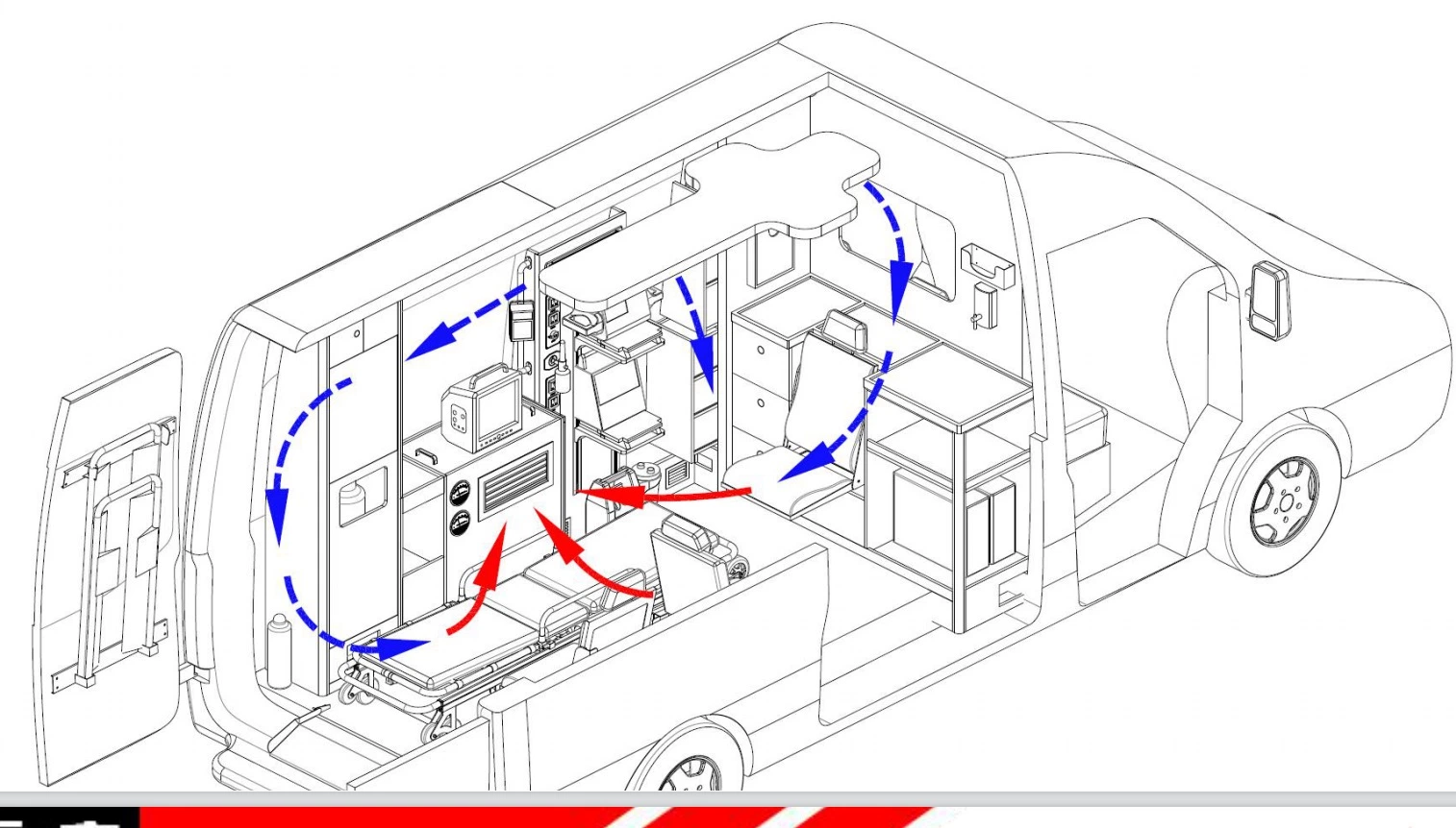 I Veco Ford Transit ICU الضغط السلبي على الإسعاف لمدة الأمراض المعدية نقل المريض وعزل المريض