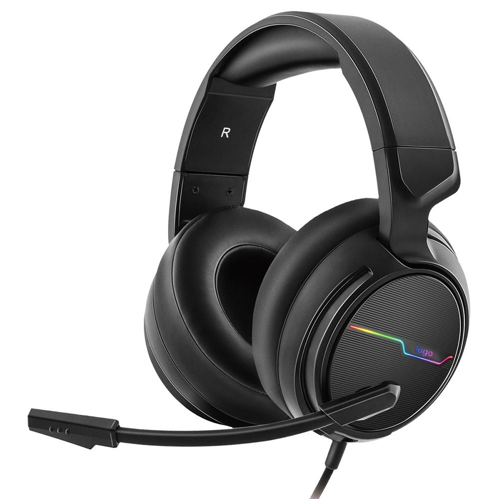 PC Gaming Headphone with Adjustable Microphone with RGB Light