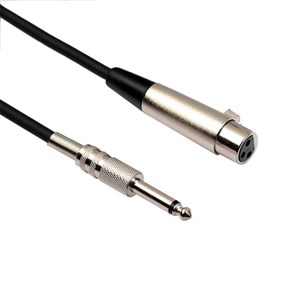 Sistema PA fêmea XLR para 6,3 mm macho Trs Pro Audio Video Stereo Cabo de microfone