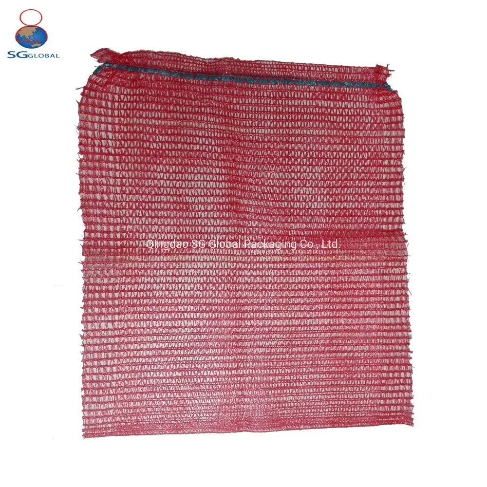 GRS SGS CE FDA Approved Factory Plastic Drawstring Packaging Onion Potato Orange PE Raschel Net Mesh Bags