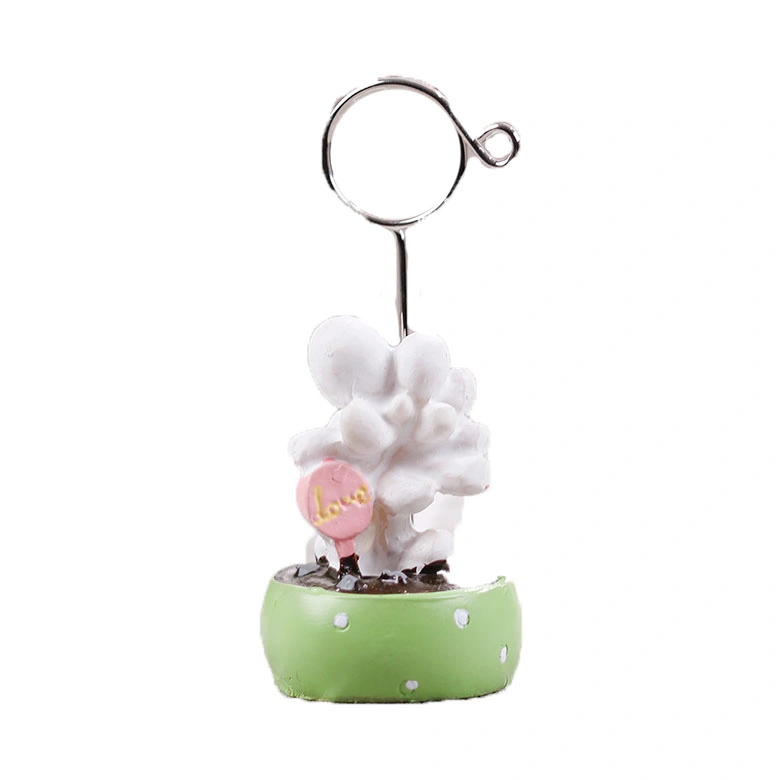 Table Resin Cactus Card Holders Photo Holder Stands Place Paper Menu Clips