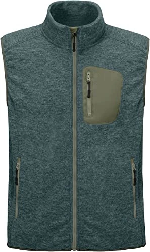 Men's Fleece Gilet Soft Fleece Vest Outdoor Recreation Coat with Zipper Pockets