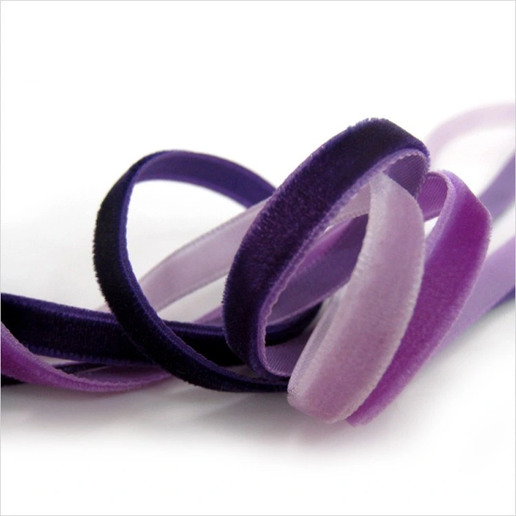 Factory Soft 10mm Pure Colors Single Side Velvet Ribbon for Decorations