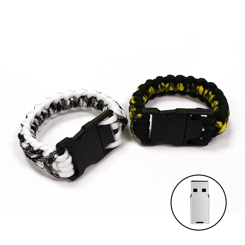 Pulsera de cuerda de paraguas ABS Nylon portátil USB Flash Drive USB Unidad