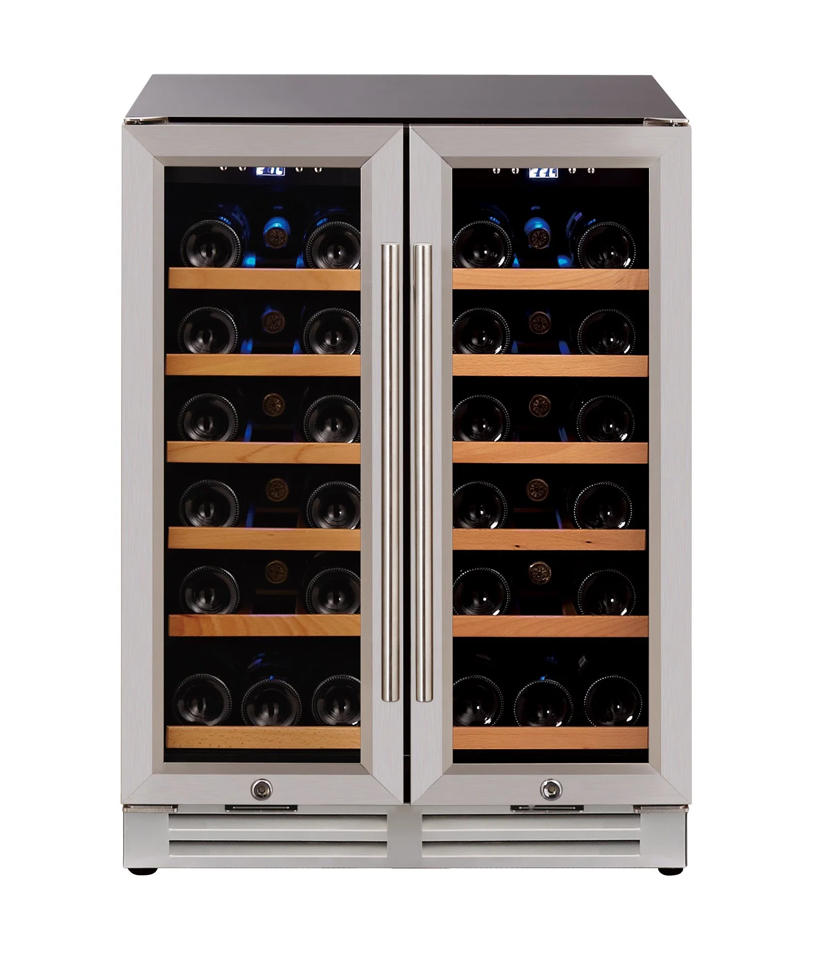 120L portas duplas de temperatura constante de zona dupla do refrigerador de Vinho Vinho Frigorífico Frigorífico