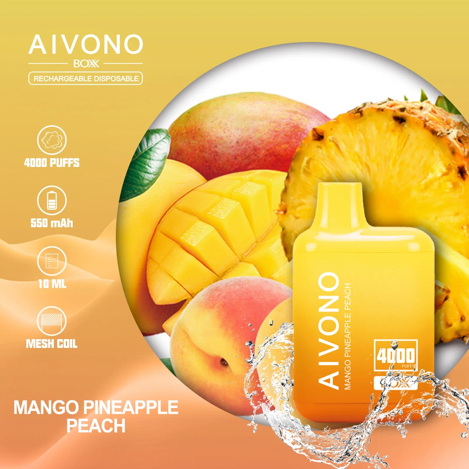 Best Vapes Europe 10 Ml E-Juice Prefilled Disposable/Chargeable Mini Ecig Aivono Aim Boxx 4000 Puffs Vapor Mod