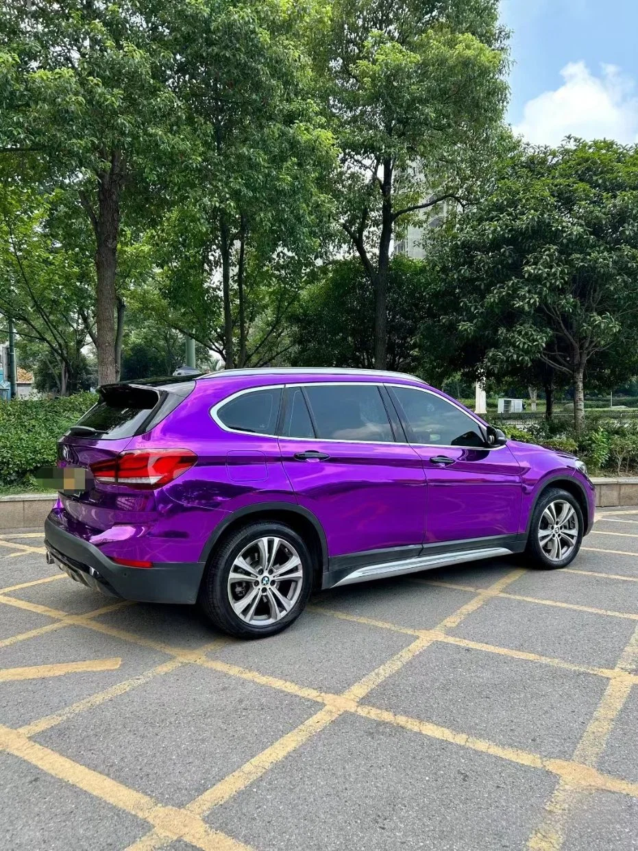 Heat Transfer Vinyl Film Metallic Chrome Purple Car Stickers