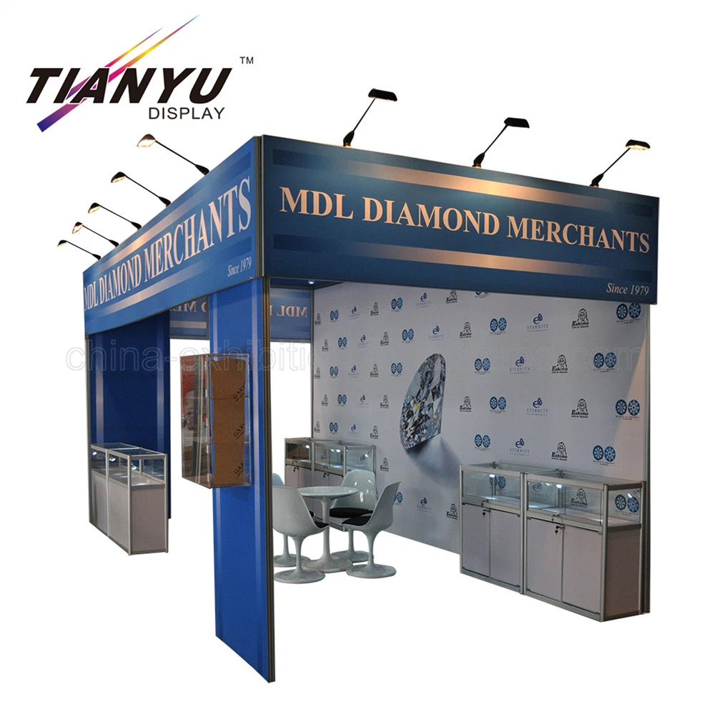 L'Expo de bijoux de nouvelle conception de plate-forme Stand Stands Trade Show matériau aluminium portable d'affichage