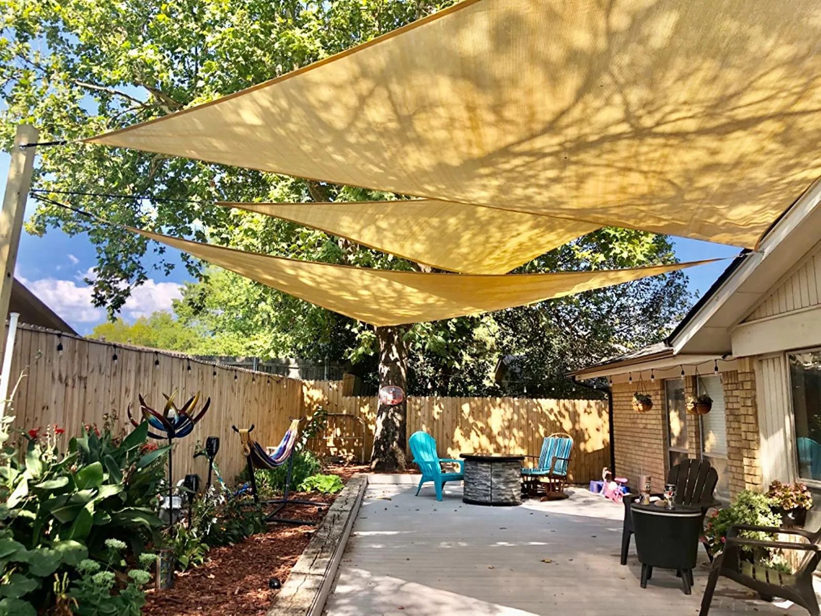 Toldo de vela solar UV de patio de manzana para instalaciones al aire libre 15