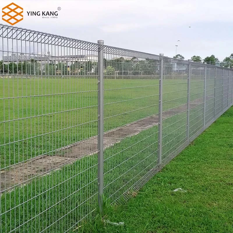 Black PVC Coated Welded Double Wire Mesh Fence / Galvanized 2D Panel Fence