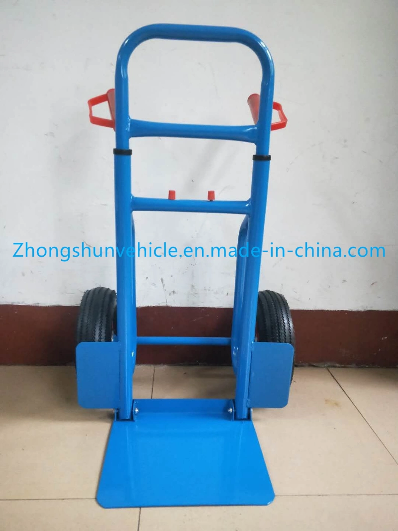 Hot Selling Foldable Toe Plate Warehouse with Two Wheels Trolley Cart Ht1426