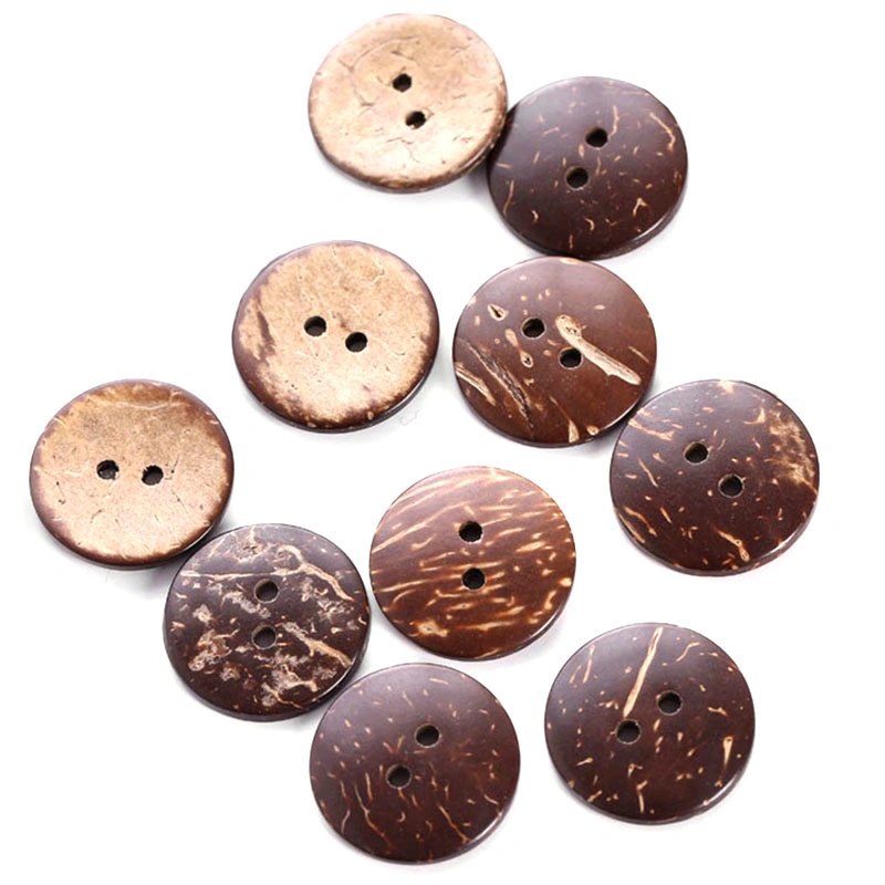 Custom Logo Size Color Wood Buttons 4 Holes T-Shirts Sew Wooden Button