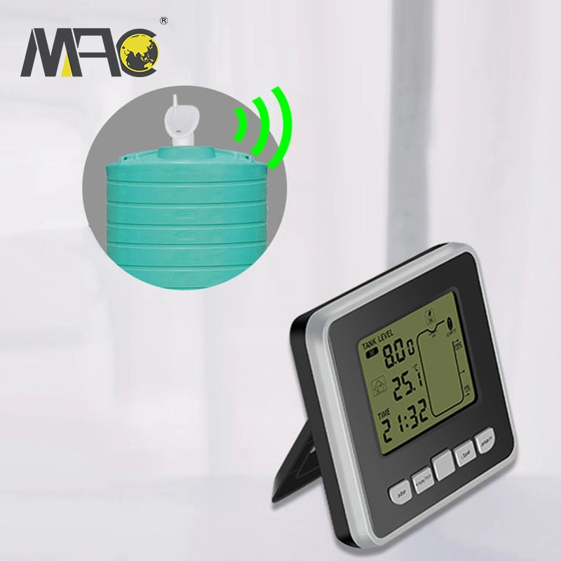 Macsensor 15m Tanque de agua ultrasónico inalámbrica Sensor de nivel de profundidad de líquido con indicador de temperatura