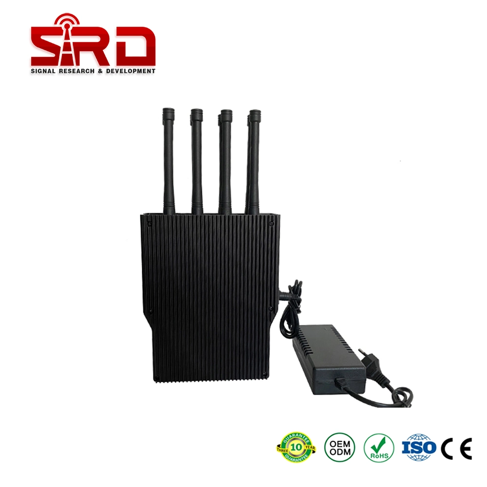 Sinal de RF portátil de 8 W 8 Bandas WiFi do Sinal Celular 10-30m sinal Bluetooth Jammer