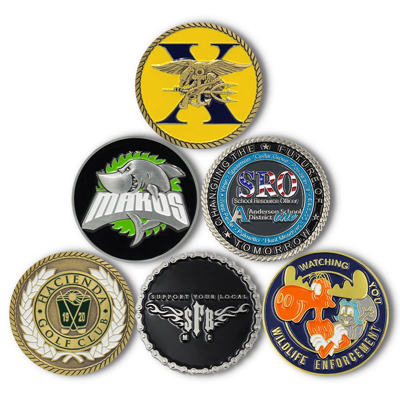 Cheap Challenge Coin Custom Made Color Coins Design Stamping Logo 3D 2D Zinc Alloy Metal Soft Enamel Souvenir Coins