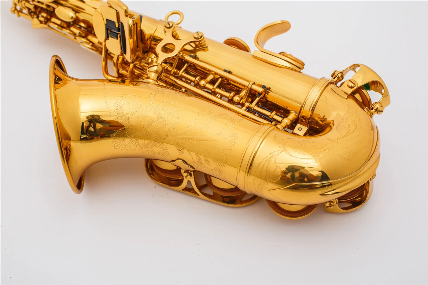 Instrumentos musicales Mayorista/Proveedor /el saxo soprano curvado/ Laca Oro