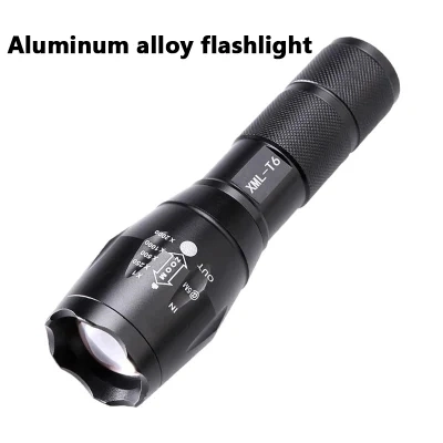 Jetshark LED Aluminum Alloy Telescopic Zoom USB Charging Searchlight Long-Range Outdoor Strong Light Flashlight