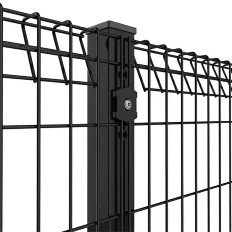 Black PVC Coated Welded Double Wire Mesh Fence / Galvanized 2D Panel Fence