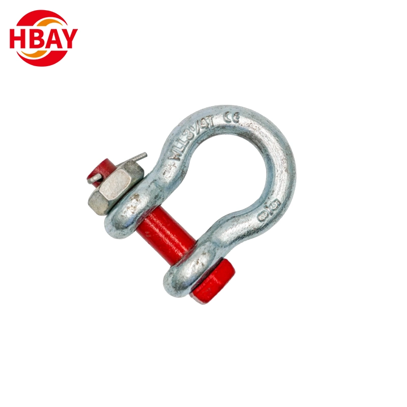 Hoch poliert G2130 Bolt Typ europäischen Bogen Shackle für Marine Industrial100 - 999 Stück