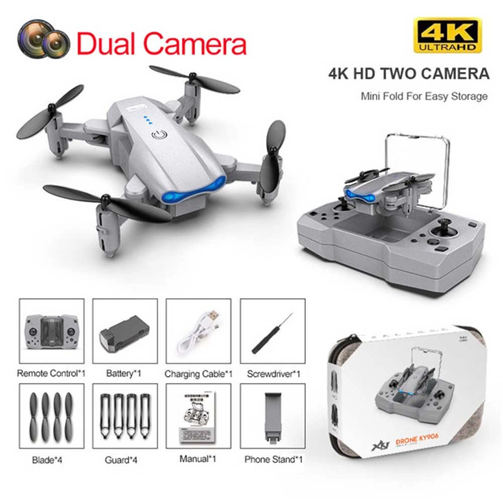 Ky906 Custom Logo Mini Drone with Camera 4K Foldable Quadcopter