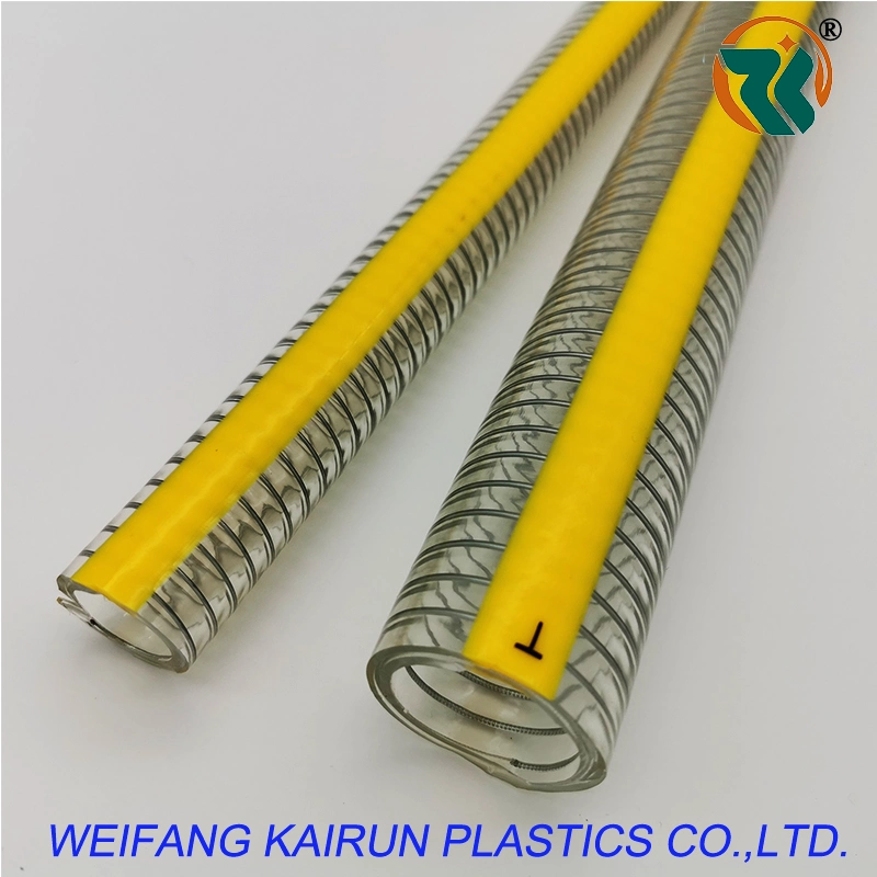 8mm 9mm 12mm 15mm 19mm 25mm Chinesische Fabrik flexibles PVC Stahldraht verstärkter Vakuum-PVC-Schlauch