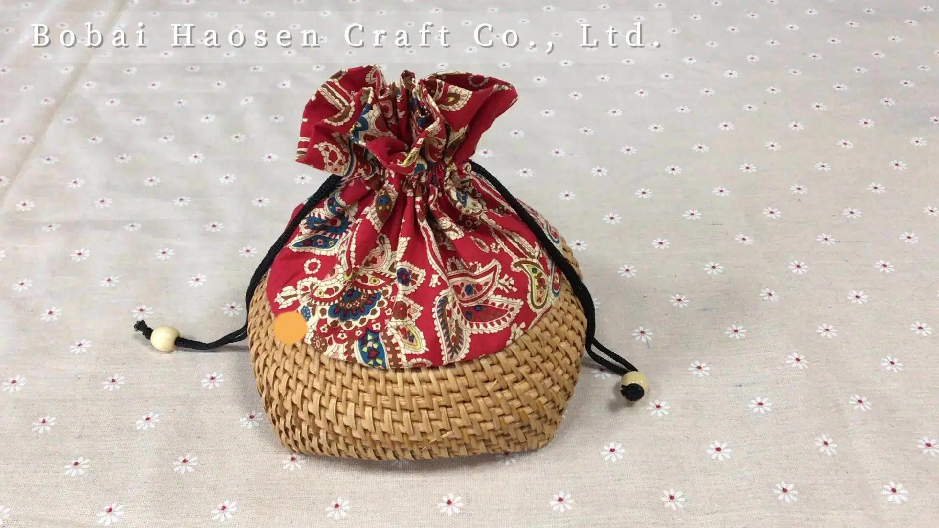 Hot Selling Hand-Woven Rattan Bags Portable Storage Bag Snack Candy Fruit Bag