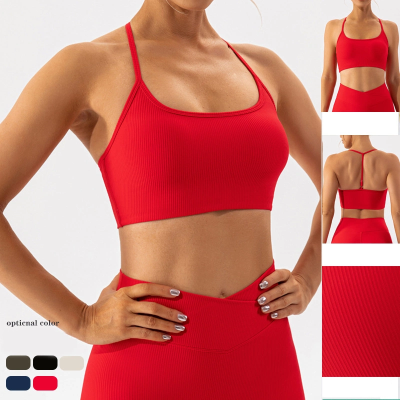 New Arrival Women's Stretch Strappy Yoga Running Workout Active Sports Bra