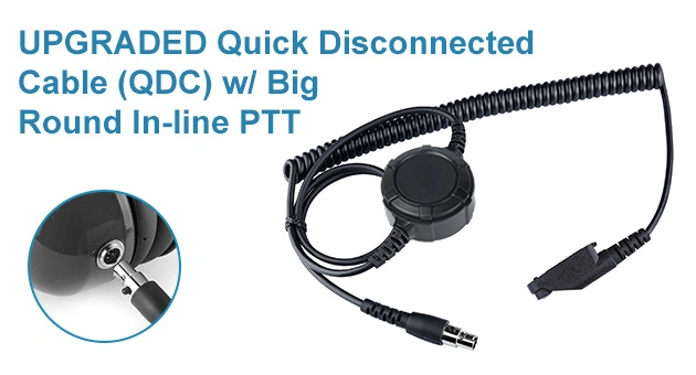 Cable de conector de radio de auricular XLR universal de 5 pines a Quick Desconectar el conector Tk208/Tk240/Tk2100 conector de radio opcional