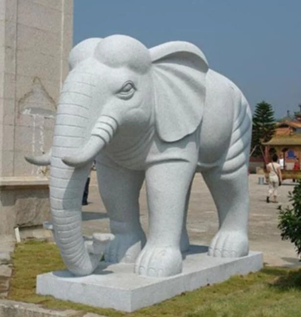 На заводе прямой продажи сад мраморными камня слонов животных Карвинг