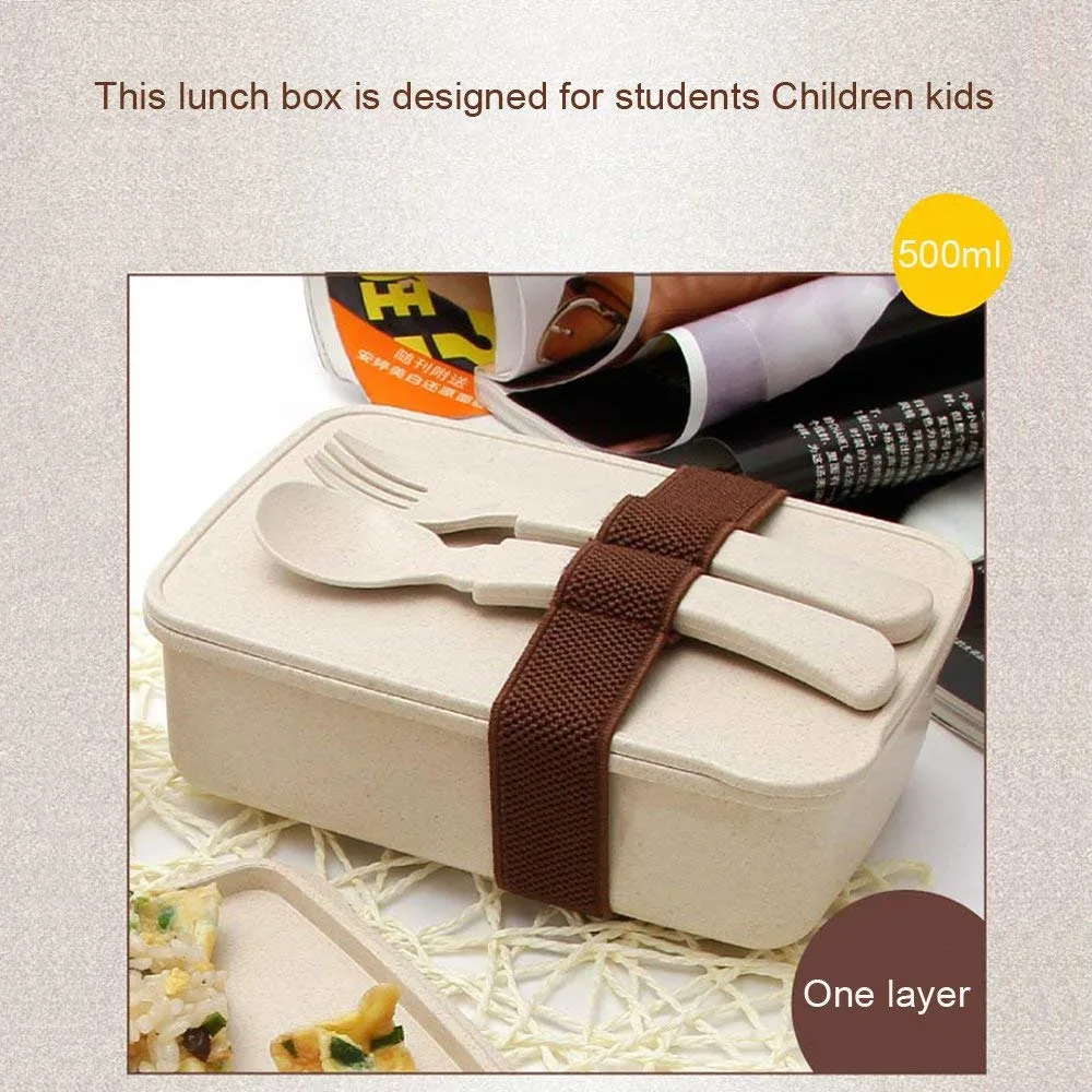 Eco-Friendly Rice Husk Fiber and PP Bento Box Lunch Food Container/Kid Lunch Box