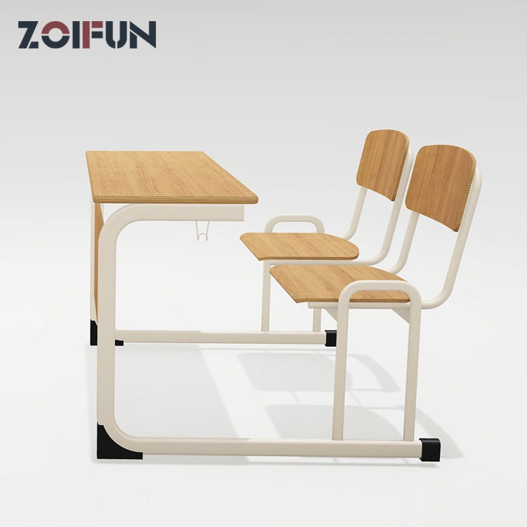 Double Student Table and Chair; Student Desks and Chairs School Furniture