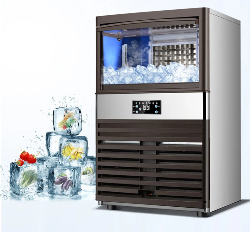 Корпус из нержавеющей стали+Ice Cube АБС Автомат коммерческих Ice Maker машины