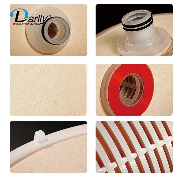 Darlly 12"/16" Sanitary Wine Filters Lenticular Filter Cartridges with 316L Stainless Steel Filter Housings