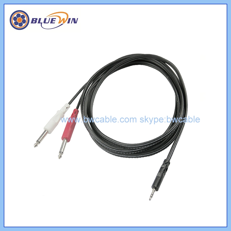 3.5mm Stereo Plug to 6.35mm Audio Video Connection Cable