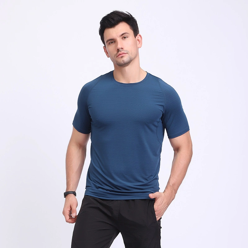 Deportes T-Shirt Men's Fitness ejecutando cuello redondo manga corta Casual Tops