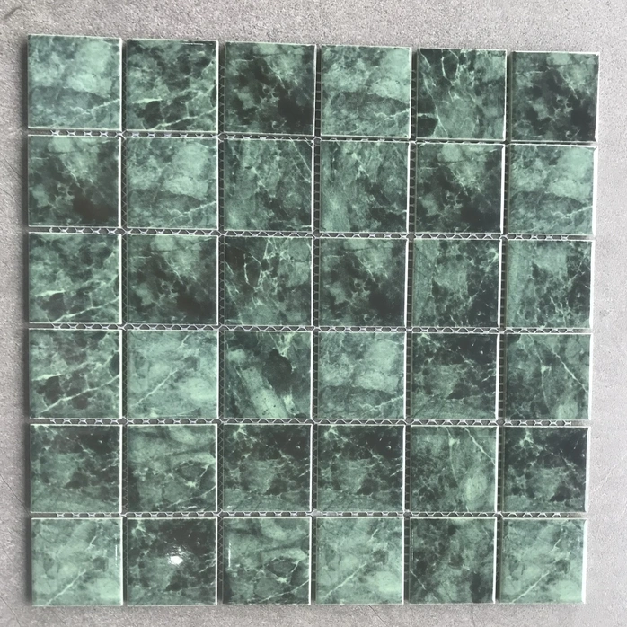 Hot Sale Building Material Green Color Ceramic Mosaic in Different Shape