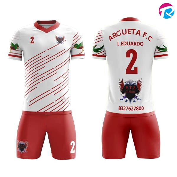 Camiseta de fútbol sin mangas para hombre hecha a medida Fabricante de la camiseta de fútbol Camisetas con logo Uniformes de fútbol personalizadas