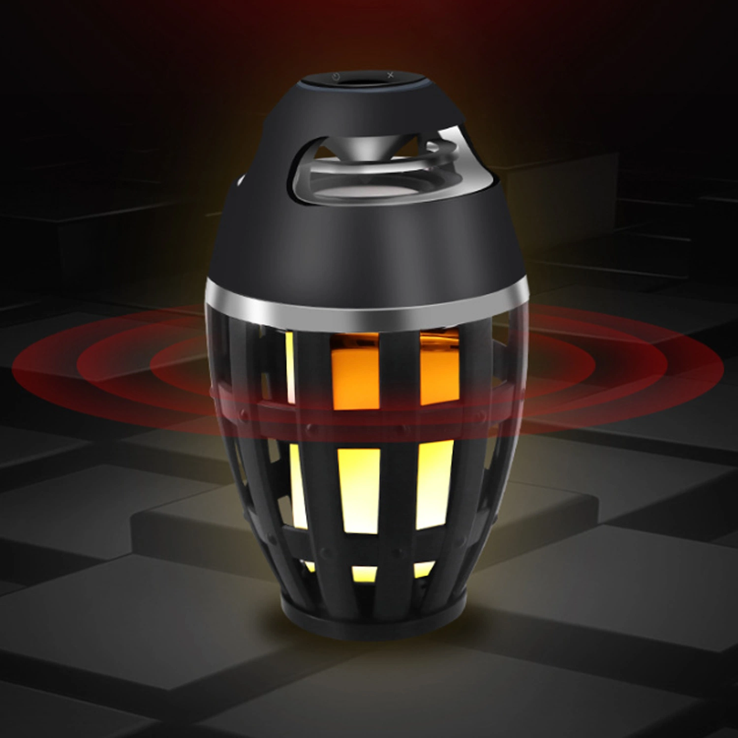 LED-Flame-Lautsprecher, wasserdichte tragbare Bluetooth-Audio flackert Atmosphäre Lampe